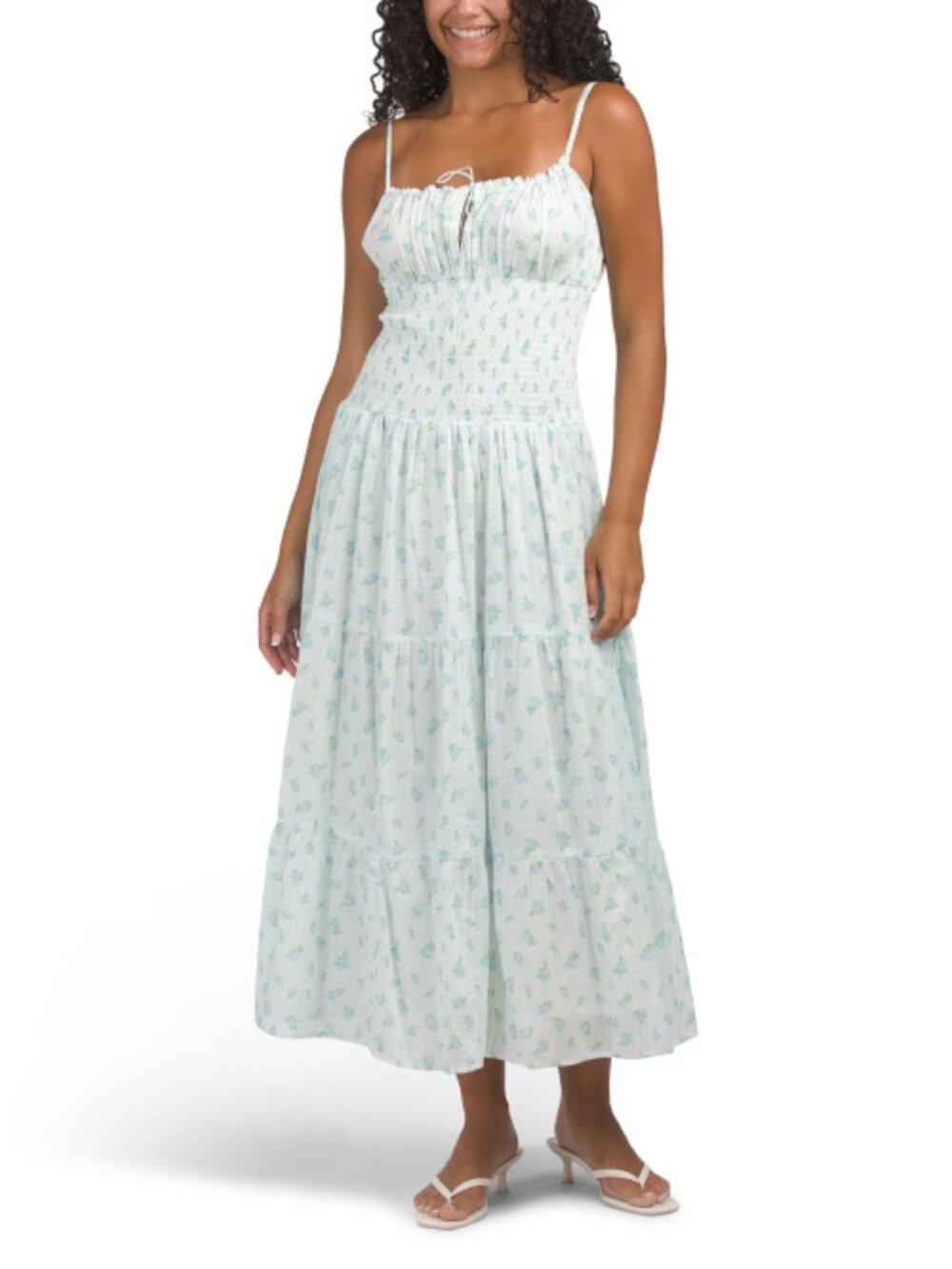 AMY JANE LONDON Mae Floral Plaid Maxi Dress